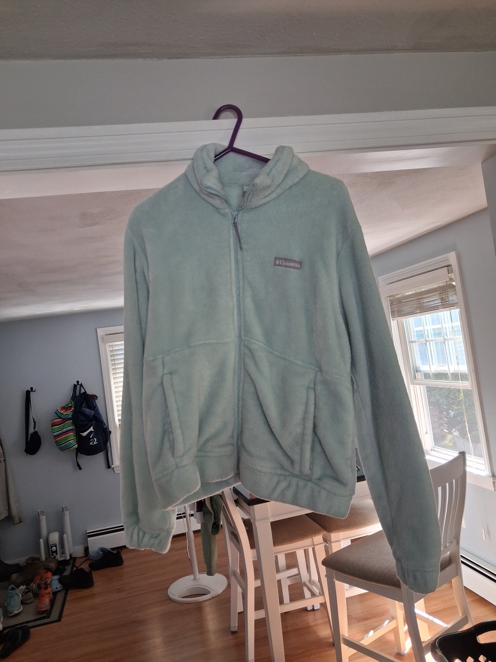 Columbia Kids Mint Green Hooded Fleece Jacket